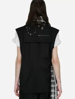 Men C2H4 003 - Alternate Scarf Variant Tailored Sleeveless Jacket