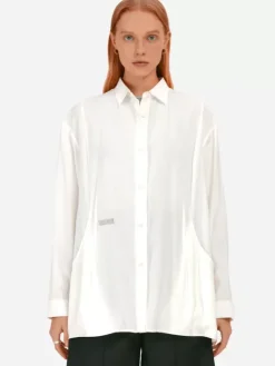 Women C2H4 004 - Arc Cutting Ripple Shirt