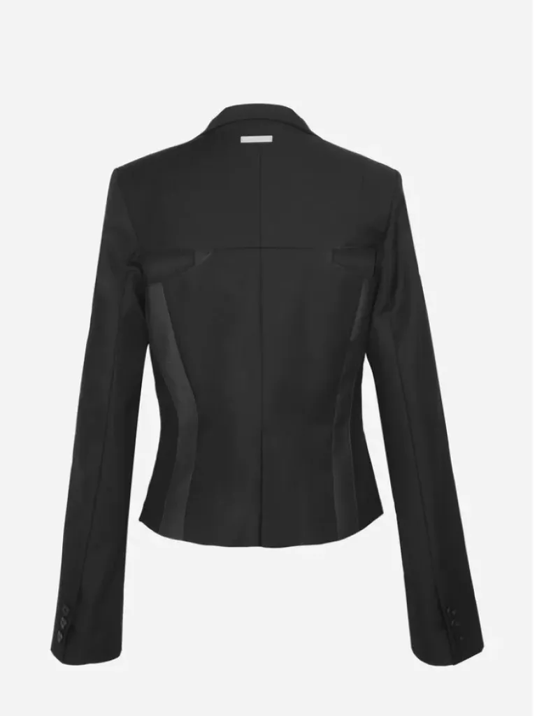 Women C2H4 004 - Arc Cutting Splicing Layered Tailored Jacket