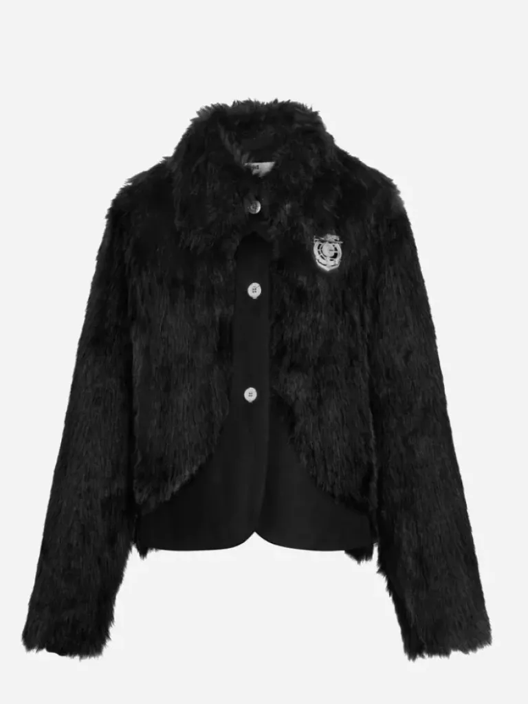 Women C2H4 006 - Arch Paneled Fur Jacket