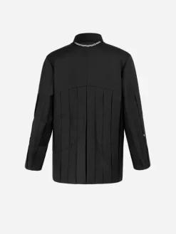 Men C2H4 005 - Arch Panelled Pleated Tailored Coat
