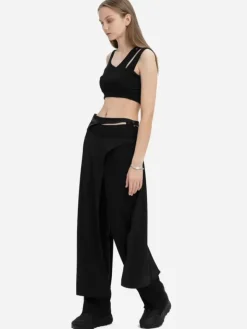 Women C2H4 004 - Arc Layered Asymmetric Strap Sporty Bra