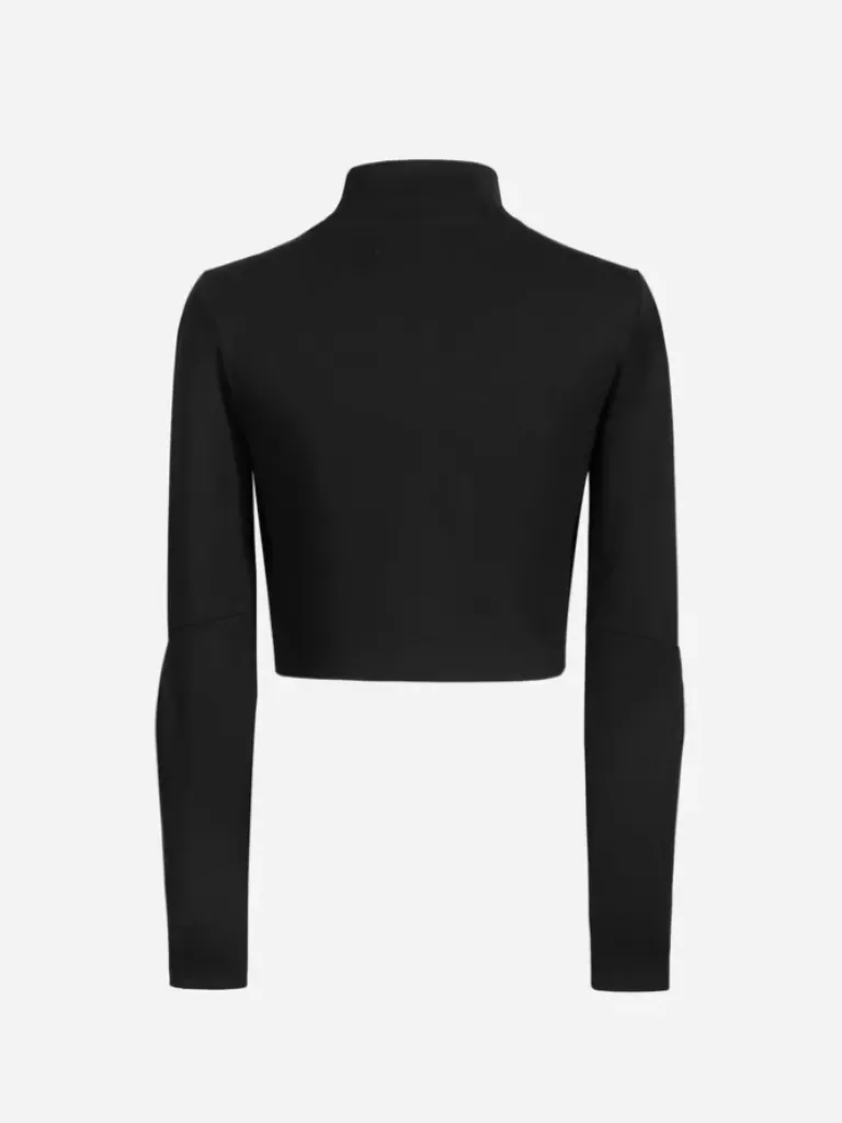 Women C2H4 005 - Arc Layered Hollowed-Out Fitted Jumper