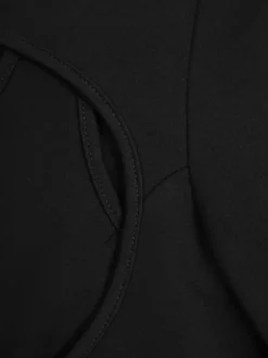 Women C2H4 005 - Arc Layered Hollowed-Out Fitted Jumper