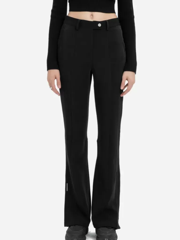 Women C2H4 004 - Arc Splicing Flappy Flared Trousers