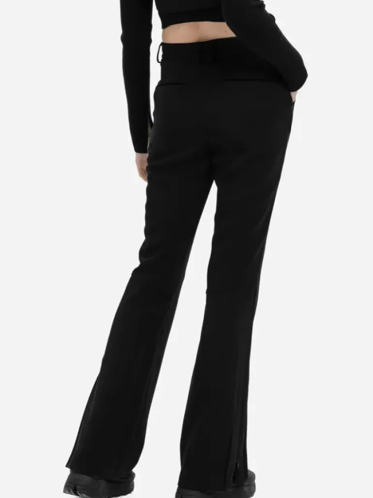 Women C2H4 004 - Arc Splicing Flappy Flared Trousers