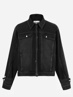 Men C2H4 005 - Asteroid Raw Edge Denim Jacket