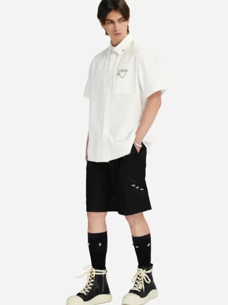 Men C2H4 005 - Asteroid Raw Edge Shirt