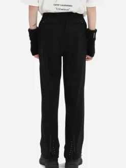 Men C2H4 004 - Asteroid Rivet Zippered Sweatpants