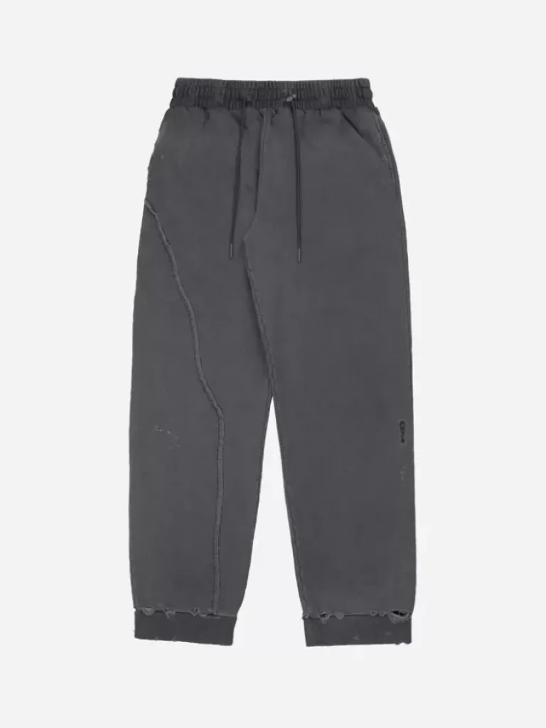 Men C2H4 001 - Asymmetric Agitator Distressed Sweatpants