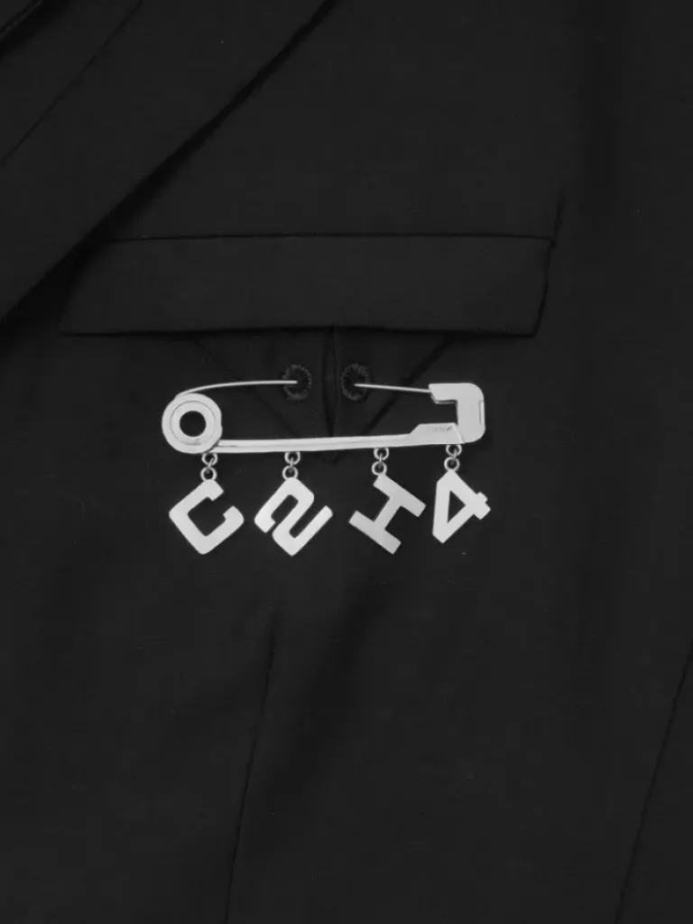 Women C2H4 004 - Asymmetrical Double Lapel Tailored Jacket