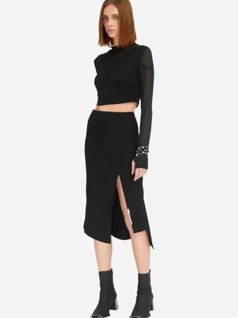 Women C2H4 004 - Asymmetrical Fitted Skirt