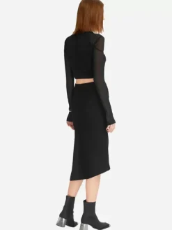 Women C2H4 004 - Asymmetrical Fitted Skirt