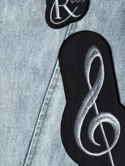 Men C2H4 003 - Asymmetrical Layered Denim Jacket