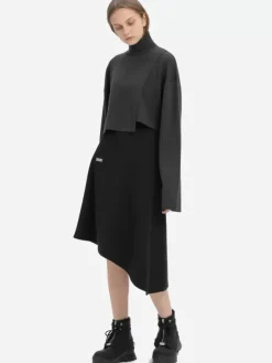 Women C2H4 004 - Asymmetrical Turtleneck Sweater
