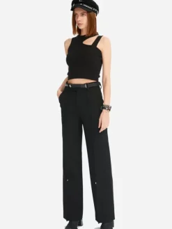 Women C2H4 005 - Asymmetric Cut-Out Tank Top