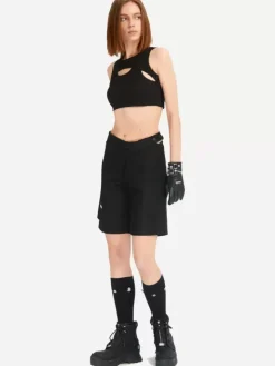 Women C2H4 005 - Asymmetric Layered Shorts