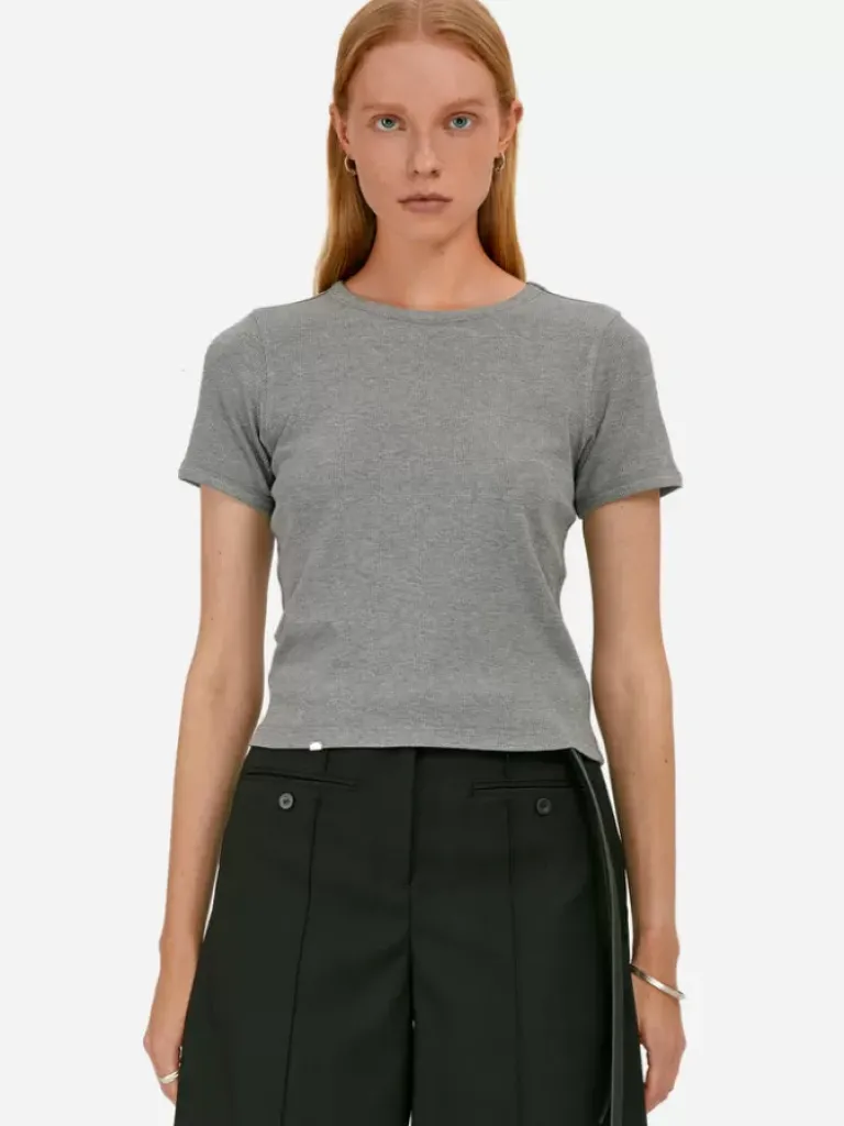 Women C2H4 007 - Basics Rib Knit T-Shirt