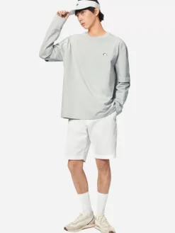 Men C2H4 X Lacoste Applique Logo Double Layer Long Sleeve T-Shirt
