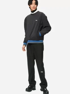 Men C2H4 X Lacoste Paneled Applique Inside-Out Crewneck