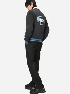Men C2H4 X Lacoste Paneled Applique Inside-Out Crewneck