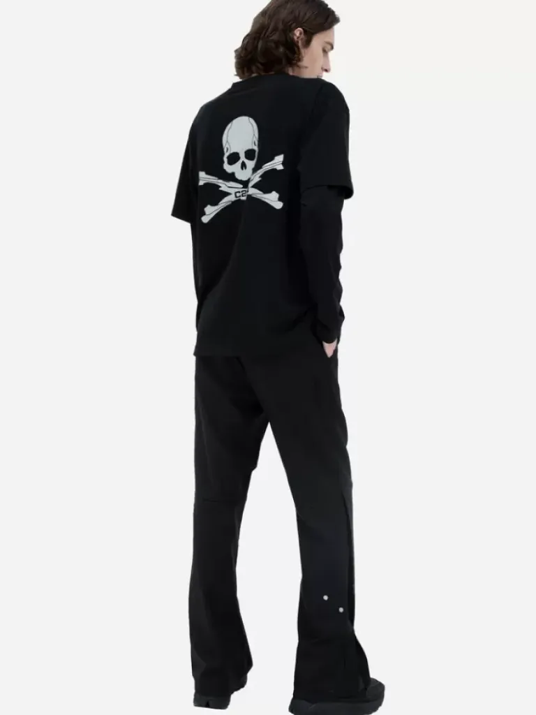 Men C2H4 ® X Mastermind Japan "C-Mastermind" Double Layer Glitter Powder Long Sleeve T-Shirt