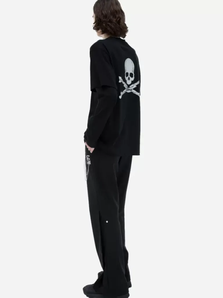 Men C2H4 ® X Mastermind Japan "C-Mastermind" Double Layer Glitter Powder Long Sleeve T-Shirt