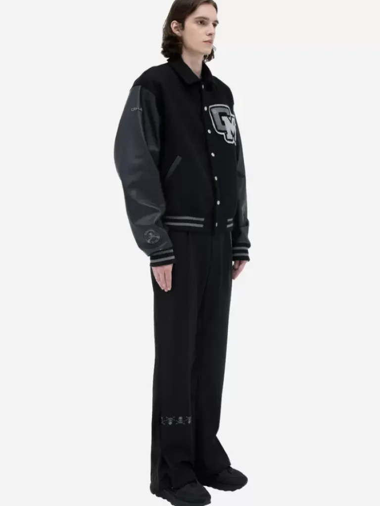 Men C2H4 ® X Mastermind Japan "C-Mastermind" Applique Baseball Jacket