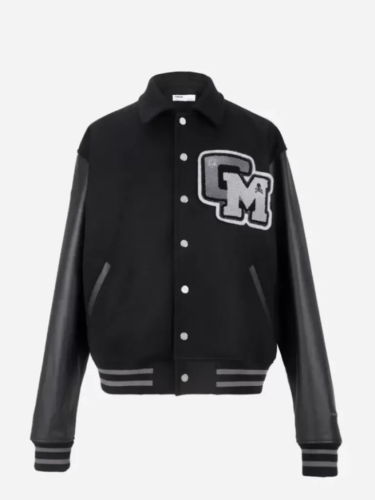 Men C2H4 ® X Mastermind Japan "C-Mastermind" Applique Baseball Jacket