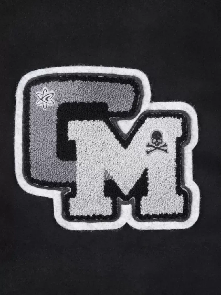 Men C2H4 ® X Mastermind Japan "C-Mastermind" Applique Baseball Jacket