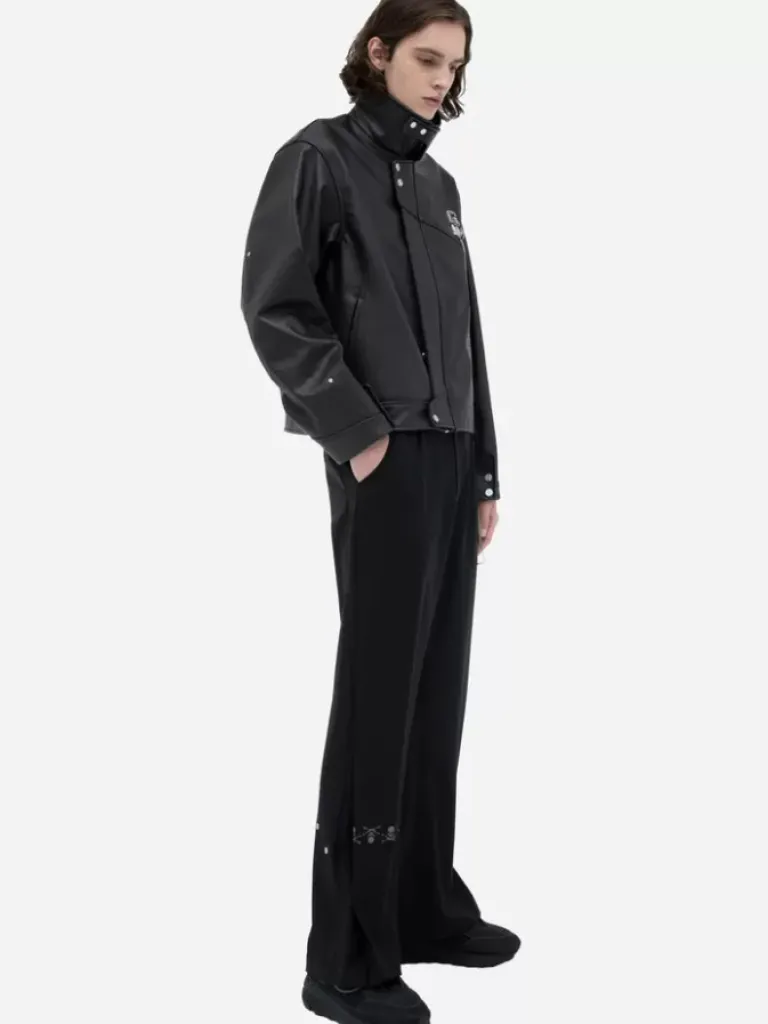 Men C2H4 ® X Mastermind Japan "C-Mastermind" Streamline Leather Jacket