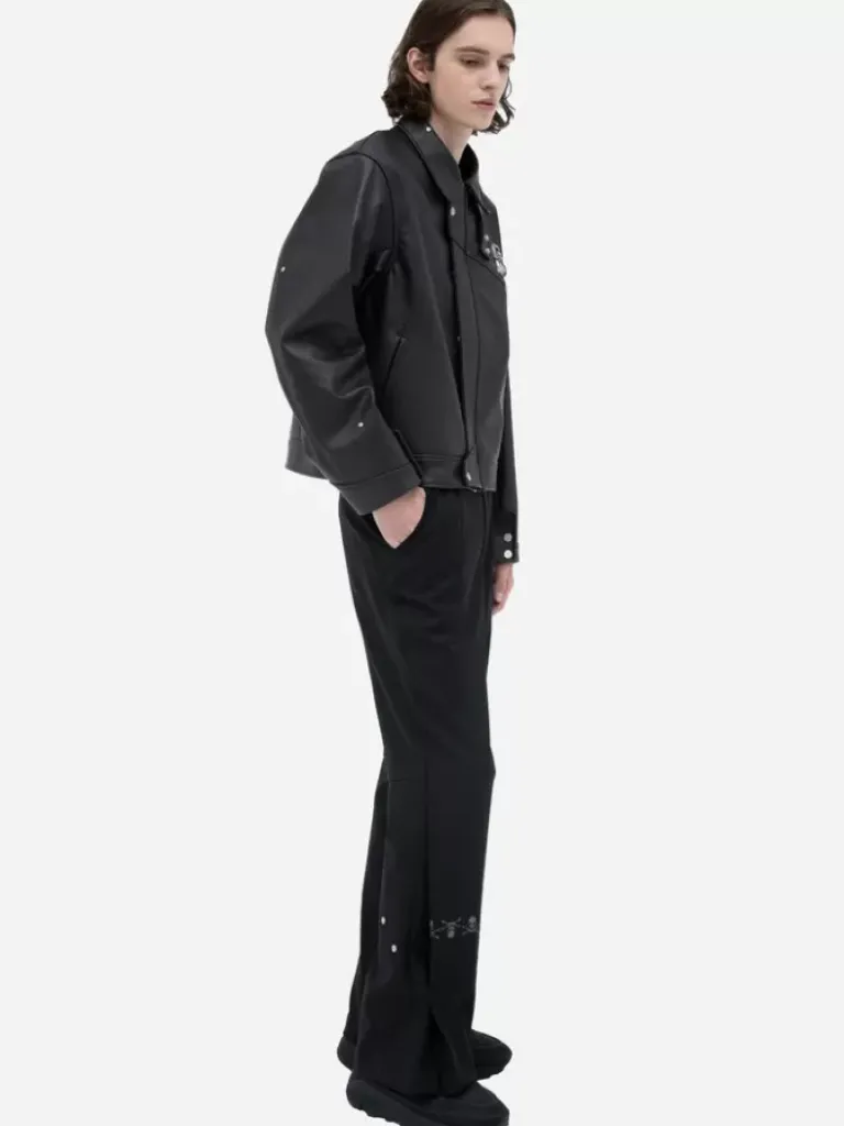 Men C2H4 ® X Mastermind Japan "C-Mastermind" Streamline Leather Jacket