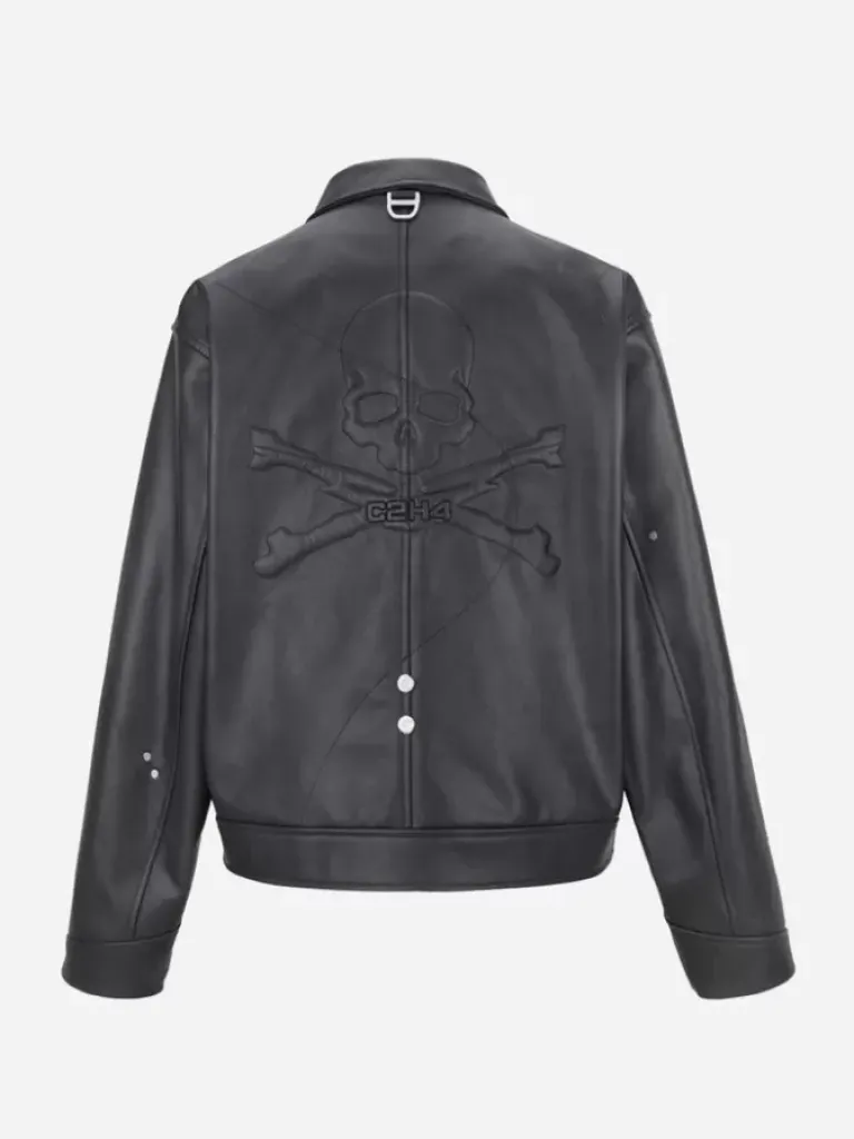 Men C2H4 ® X Mastermind Japan "C-Mastermind" Streamline Leather Jacket
