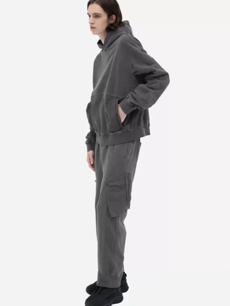 Men C2H4 002 - Cold-Dye Panelled Hoodie