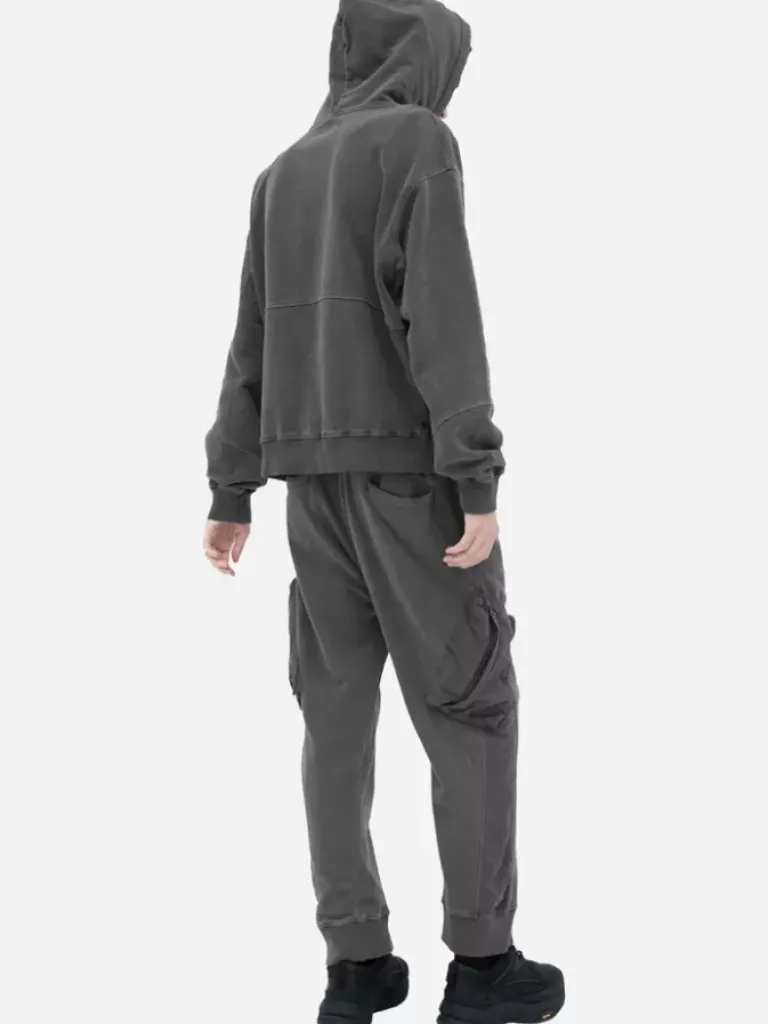 Men C2H4 002 - Cold-Dye Panelled Hoodie