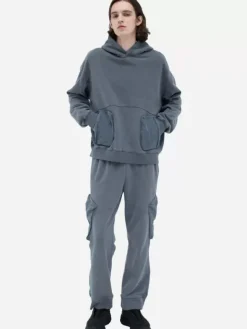 Men C2H4 002 - Cold-Dye Panelled Hoodie