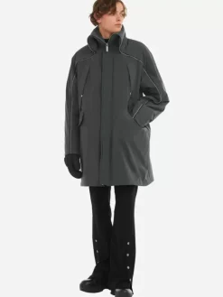 Men C2H4 006 - Continuous Zipper Quilted Coat