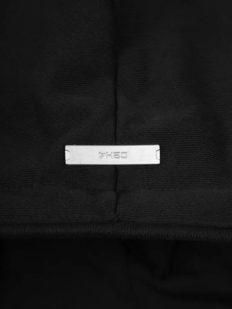 Men C2H4 005 - Contrast Raw Edge Sweater Hoodie