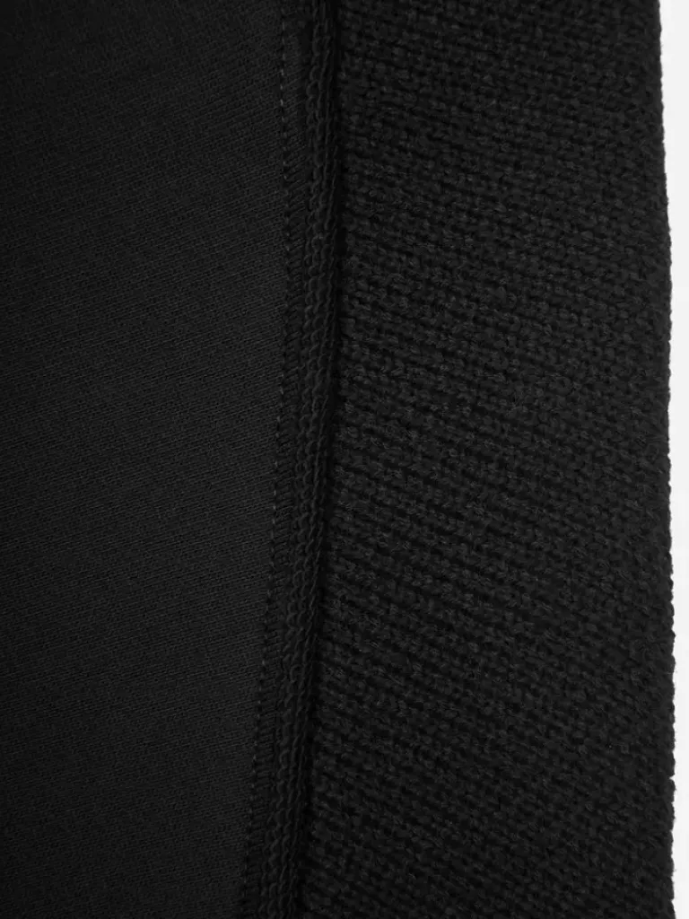 Men C2H4 005 - Contrast Raw Edge Sweater Hoodie