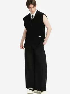 Men C2H4 005 - Deep V-Neck Knit Vest