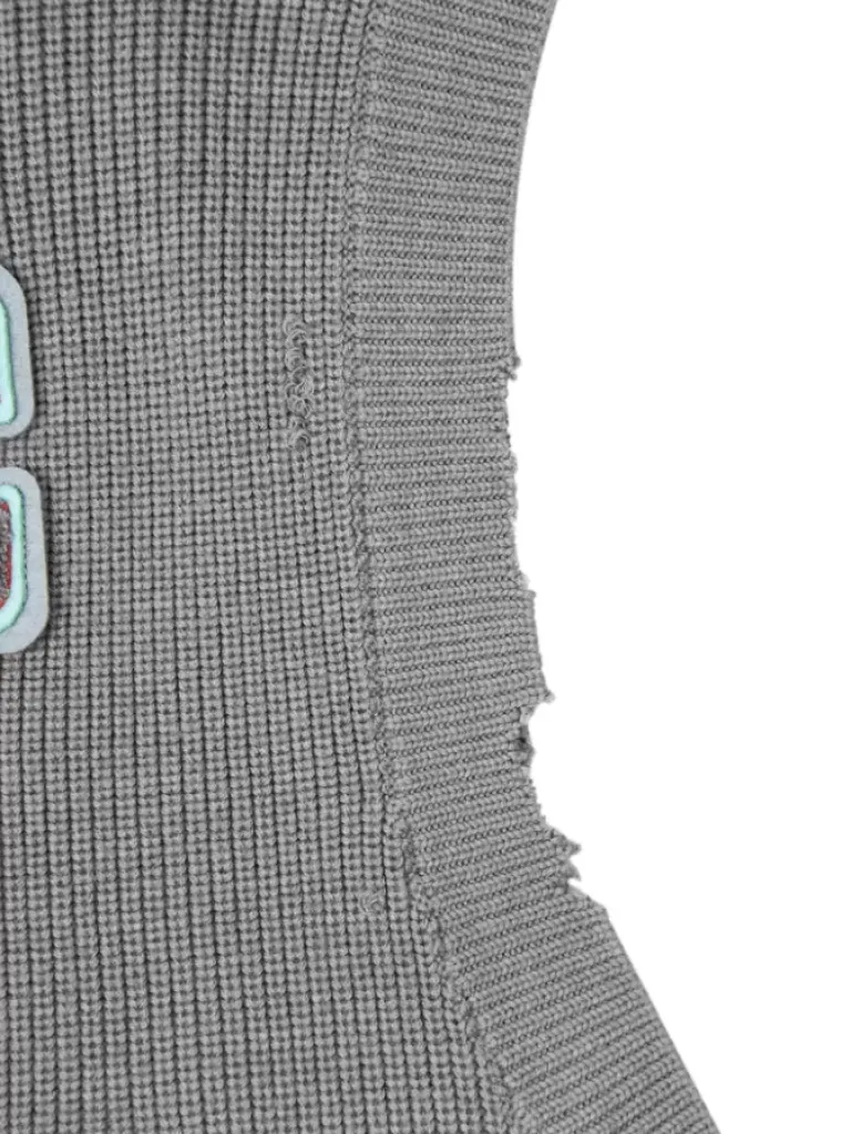 Men C2H4 006 - Distressed Knit Vest