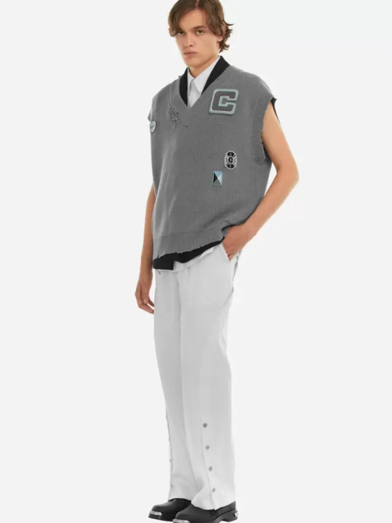 Men C2H4 006 - Distressed Knit Vest