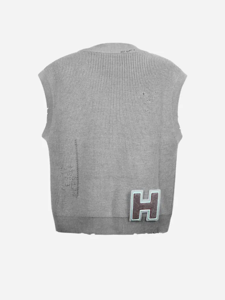 Men C2H4 006 - Distressed Knit Vest