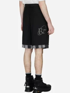 Men C2H4 003 - Distressed Layered Sequin Tailored Shorts