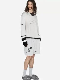 Men C2H4 003 - Distressed Sweat Shorts