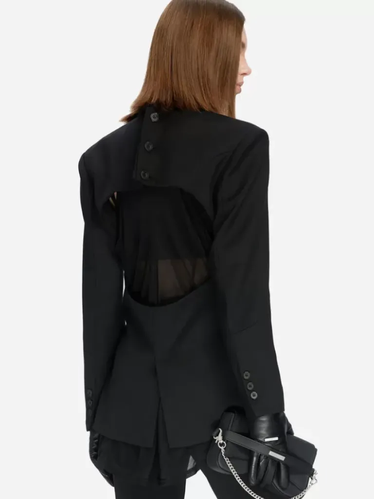 Women C2H4 005 - Double Layered Arch Tailored Jacket