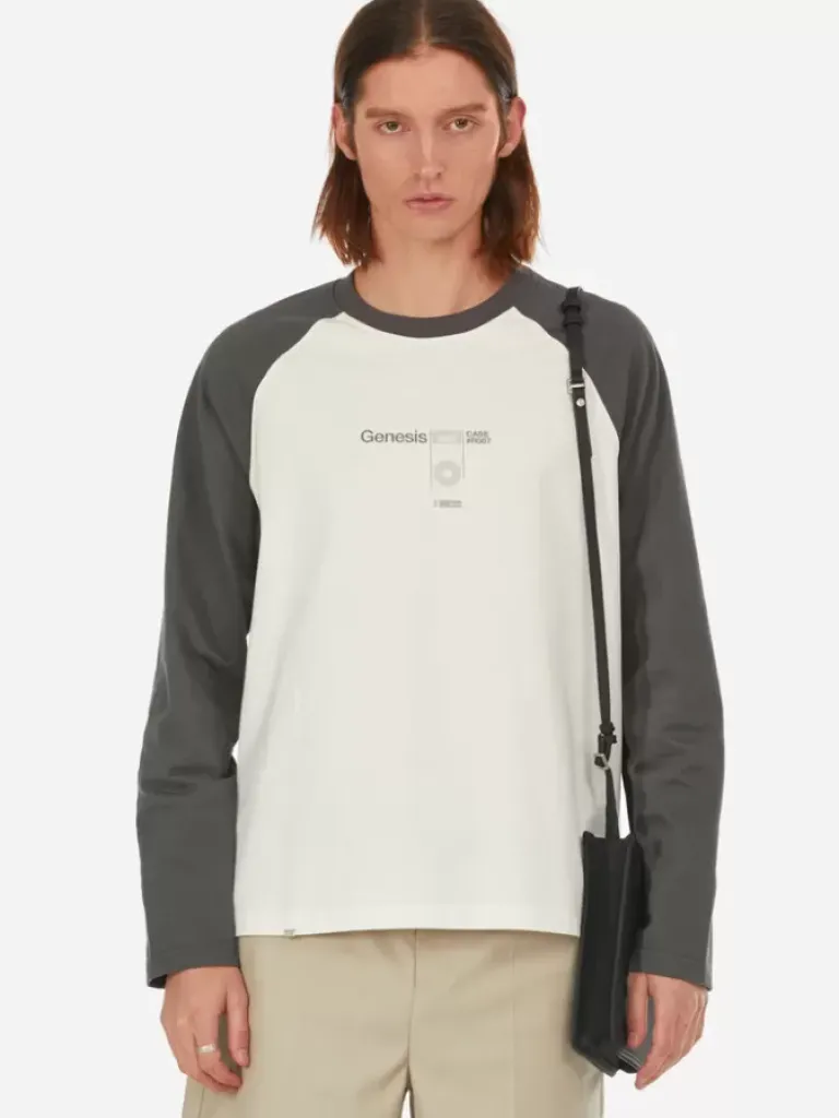 Men C2H4 007 - Easeful Paneled Long-Sleeves T-Shirt