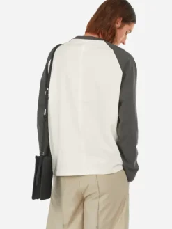 Men C2H4 007 - Easeful Paneled Long-Sleeves T-Shirt