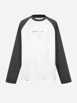 Men C2H4 007 - Easeful Paneled Long-Sleeves T-Shirt