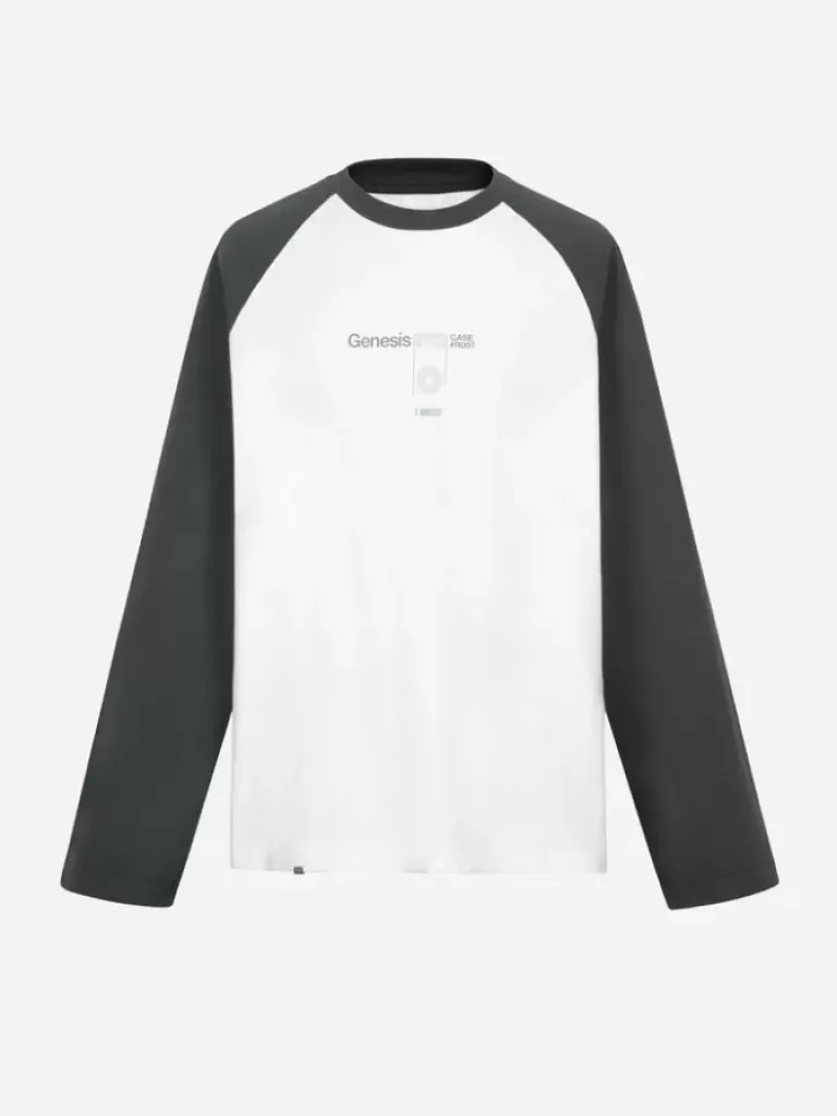 Men C2H4 007 - Easeful Paneled Long-Sleeves T-Shirt